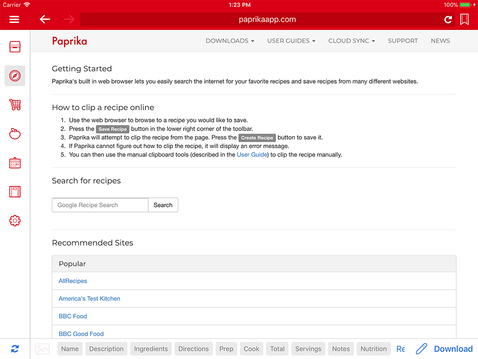 Paprika User Guide for iOS